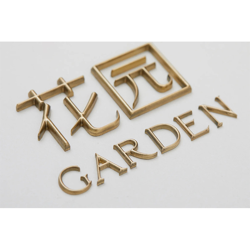 Customized copper and aluminum engraving plaque with three-dimensional characters