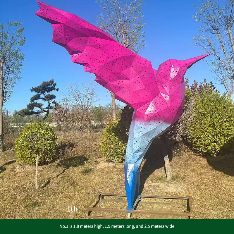 Stainless Steel Colored Bird Sculpture