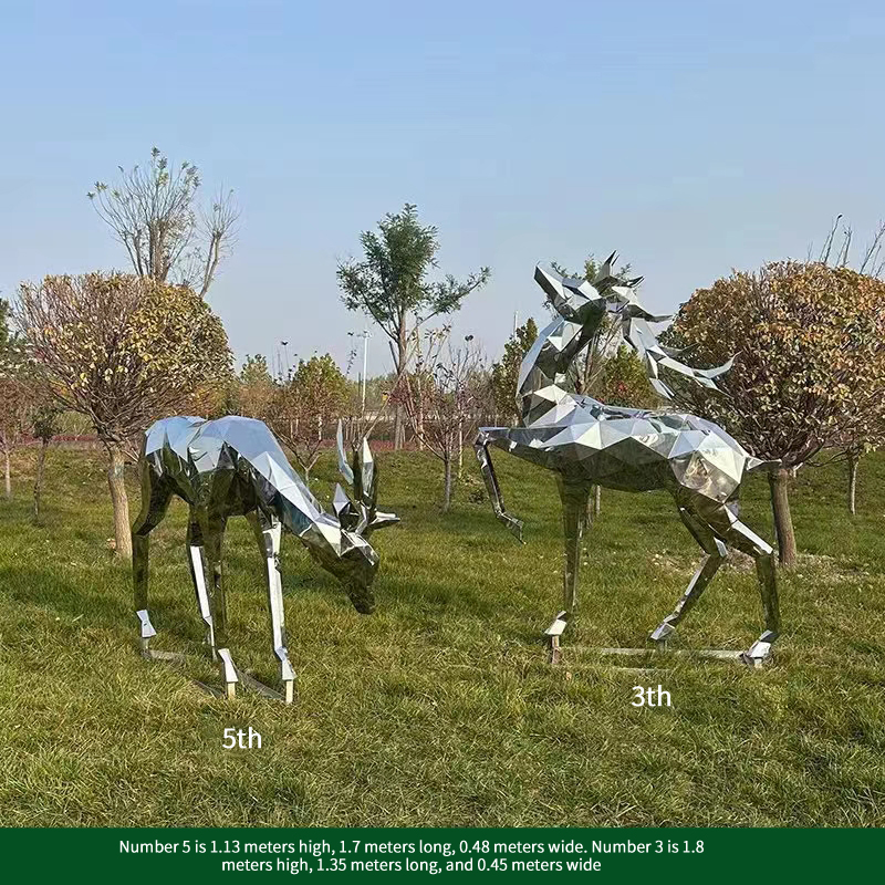 Stainless steel deer sculpture sketch