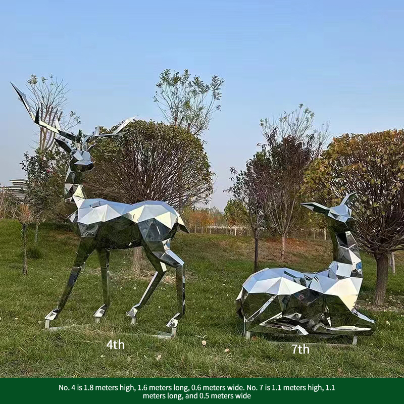 Stainless steel deer sculpture sketch