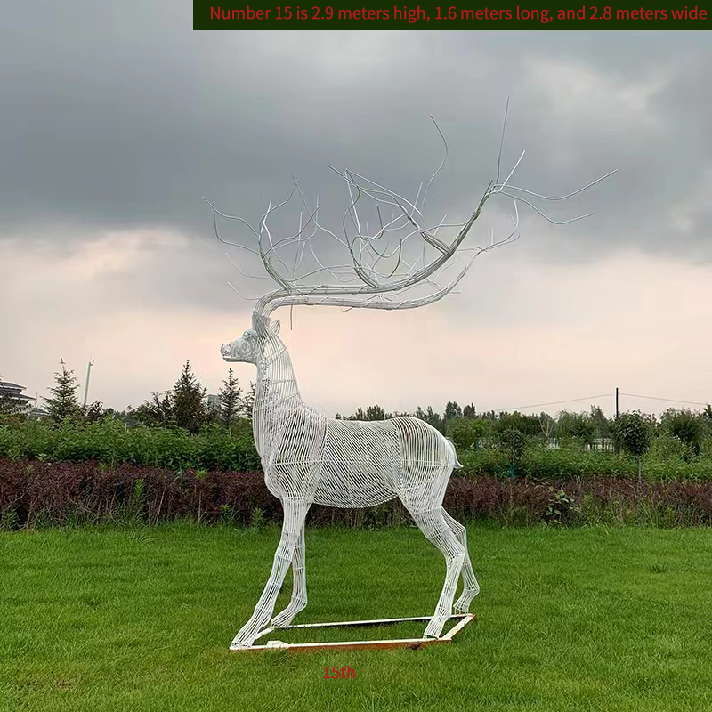 Stainless steel deer sculpture sketch