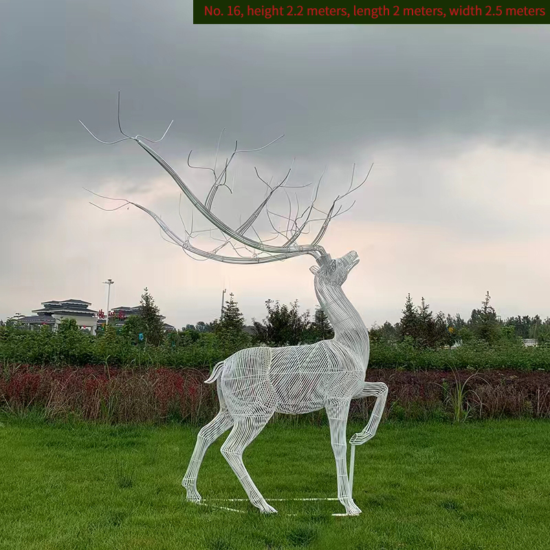 Stainless steel deer sculpture sketch