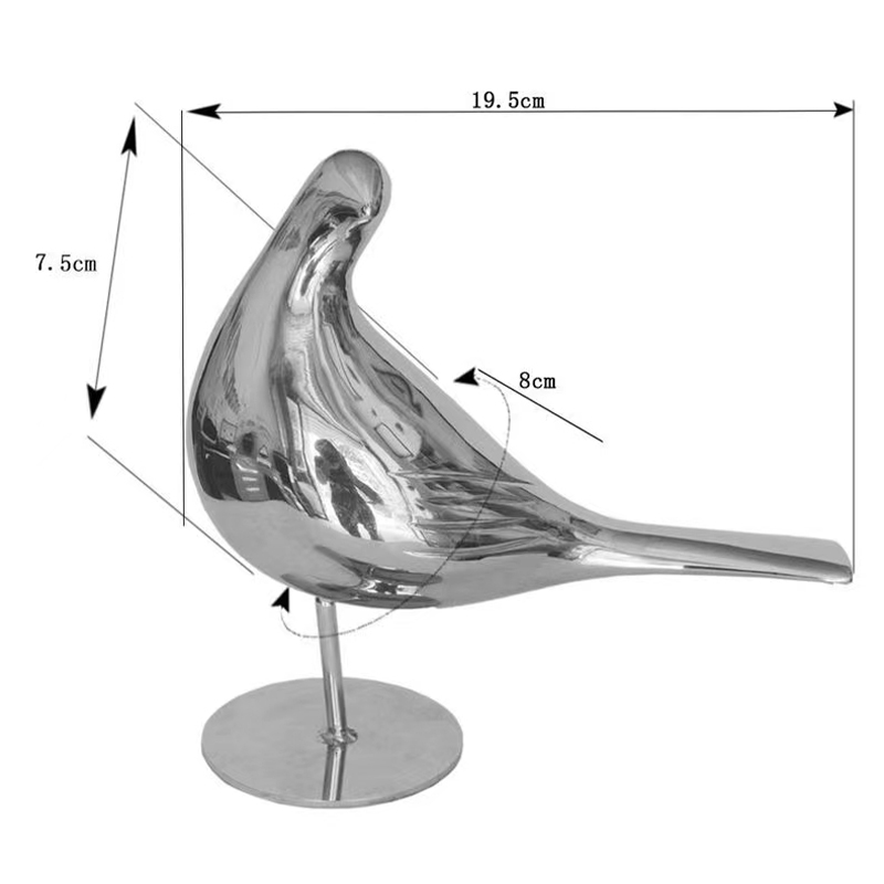 Mirror bird sculpture sketch